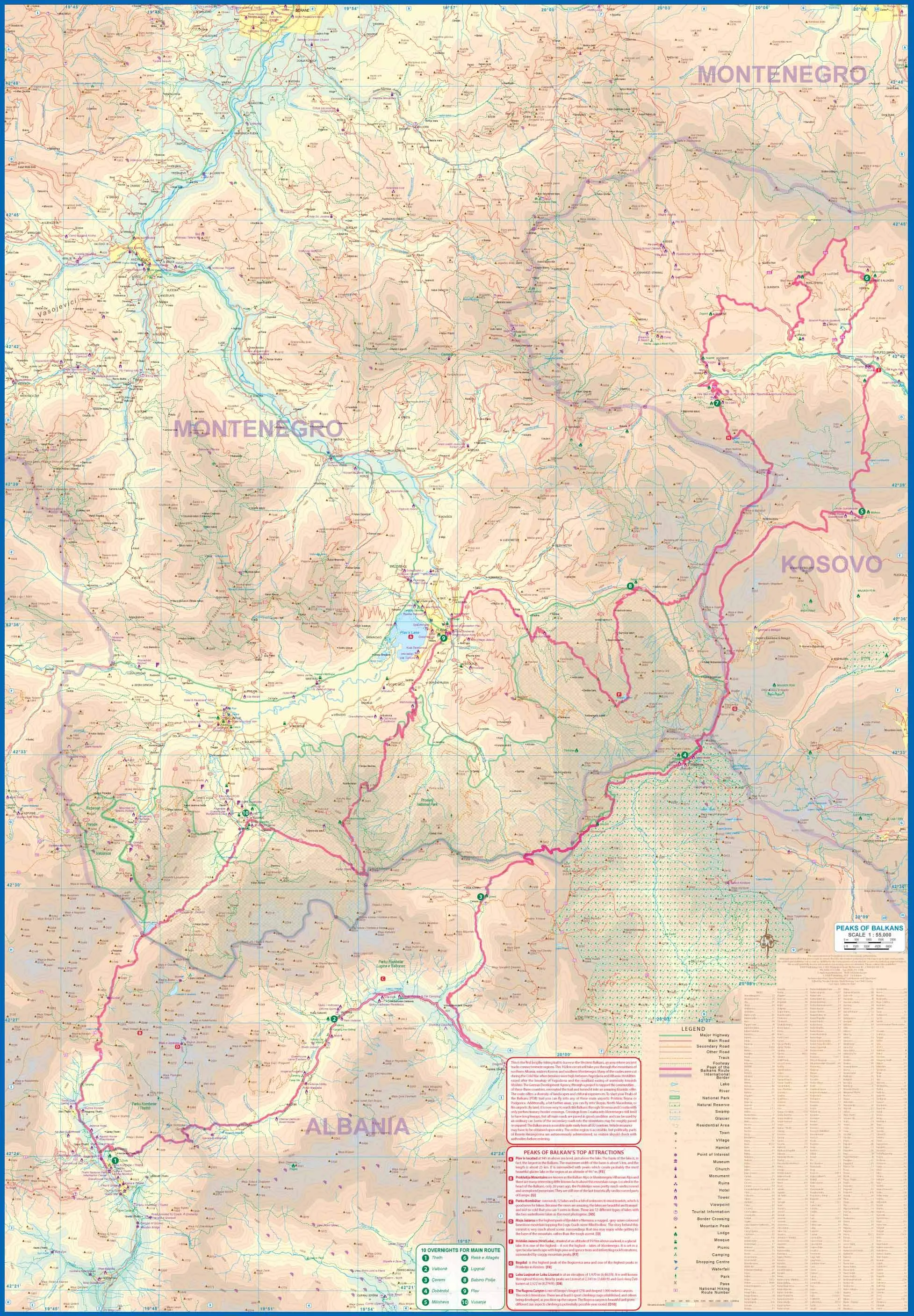 Balkans & Peaks of The Balkans Road Map by ITMB (2023)