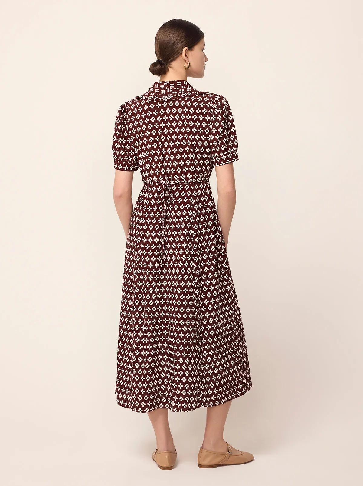 Bethany Polka Floral Tea Dress