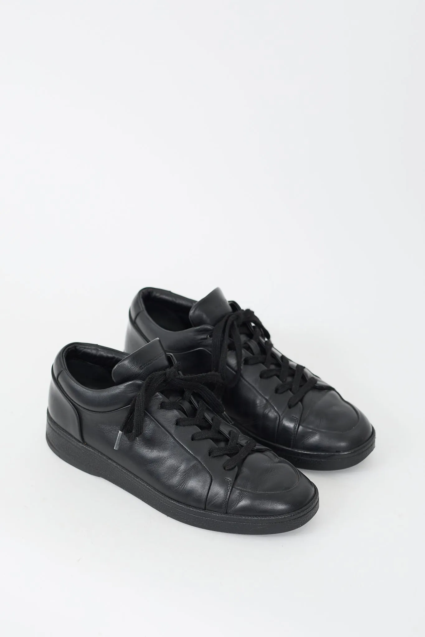 Black Leather Urban Low Top Sneaker