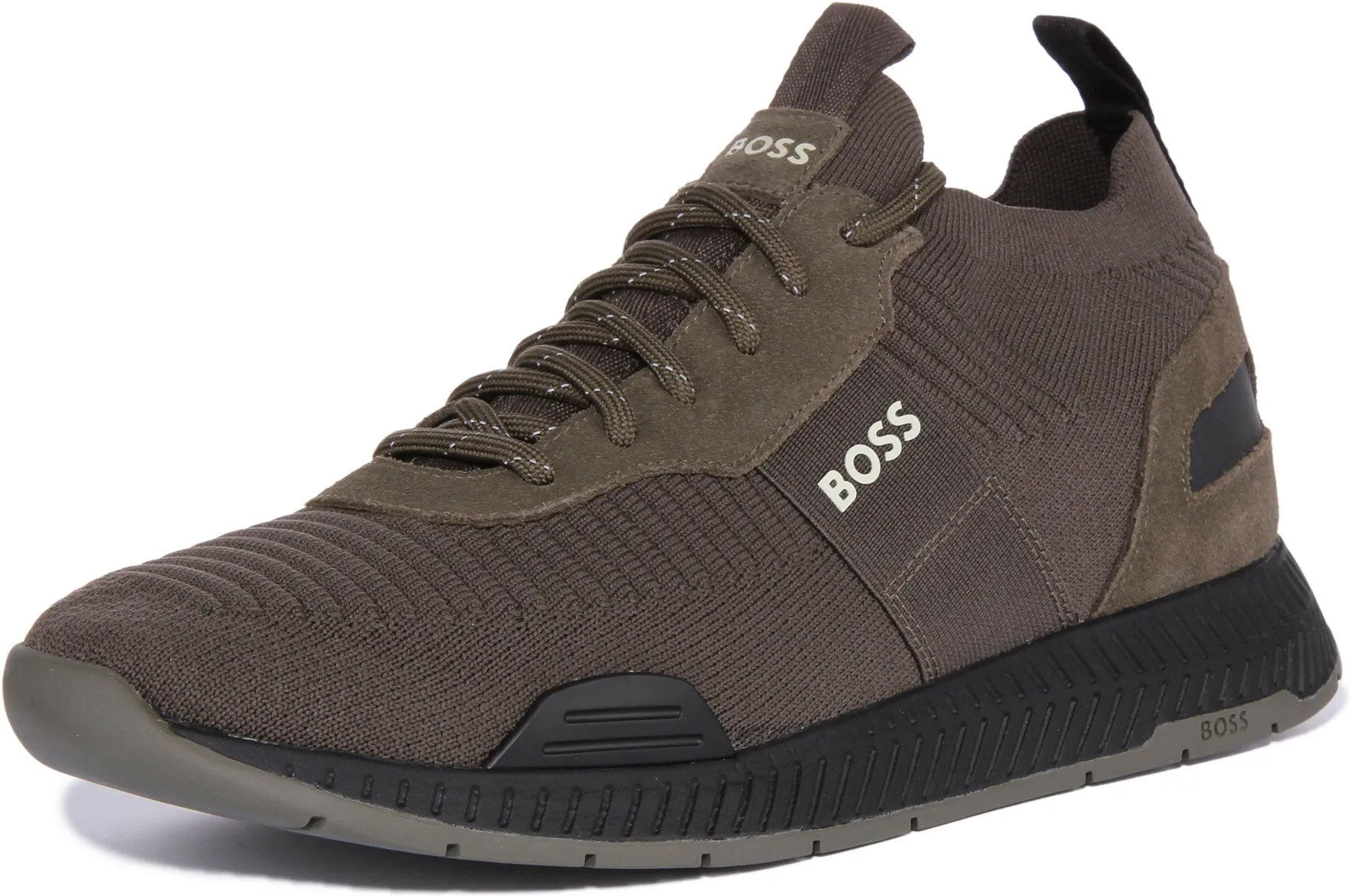 Boss Titanium Runner In Dark Green For Men