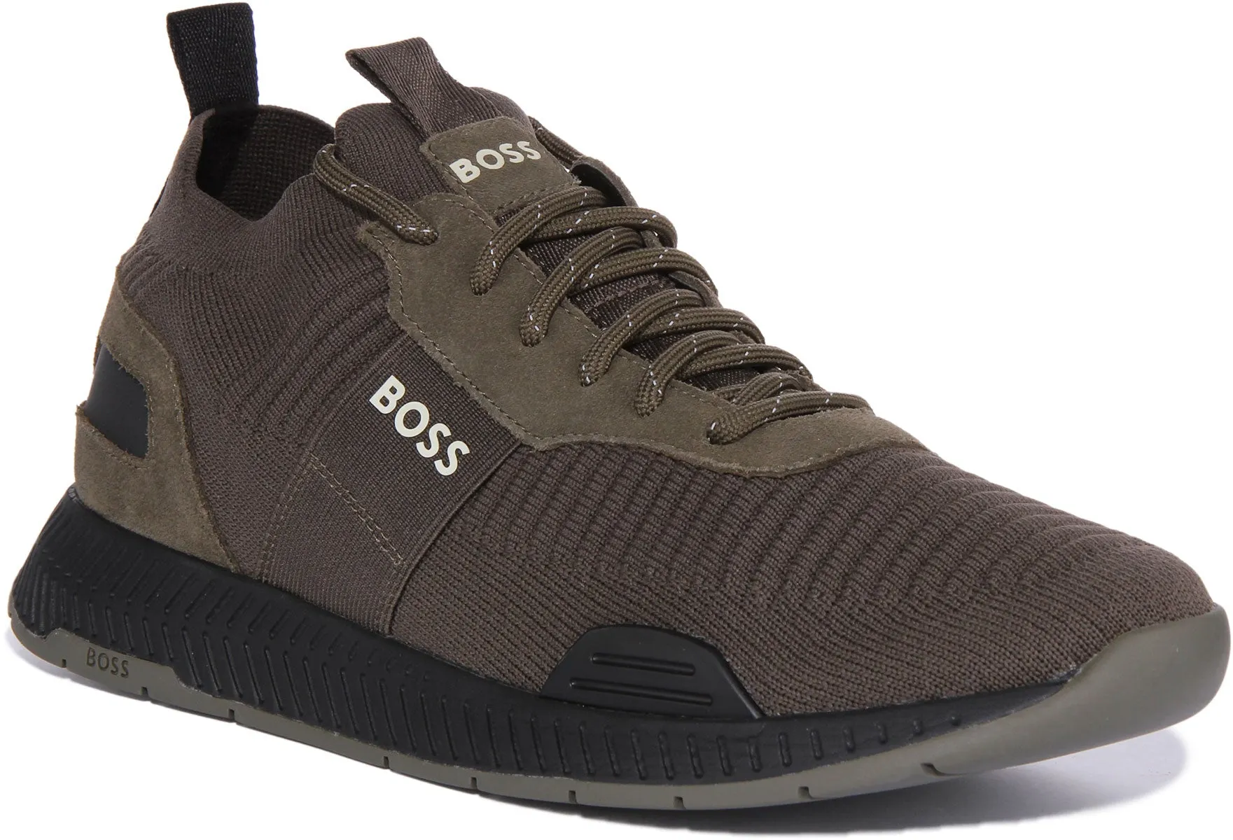 Boss Titanium Runner In Dark Green For Men