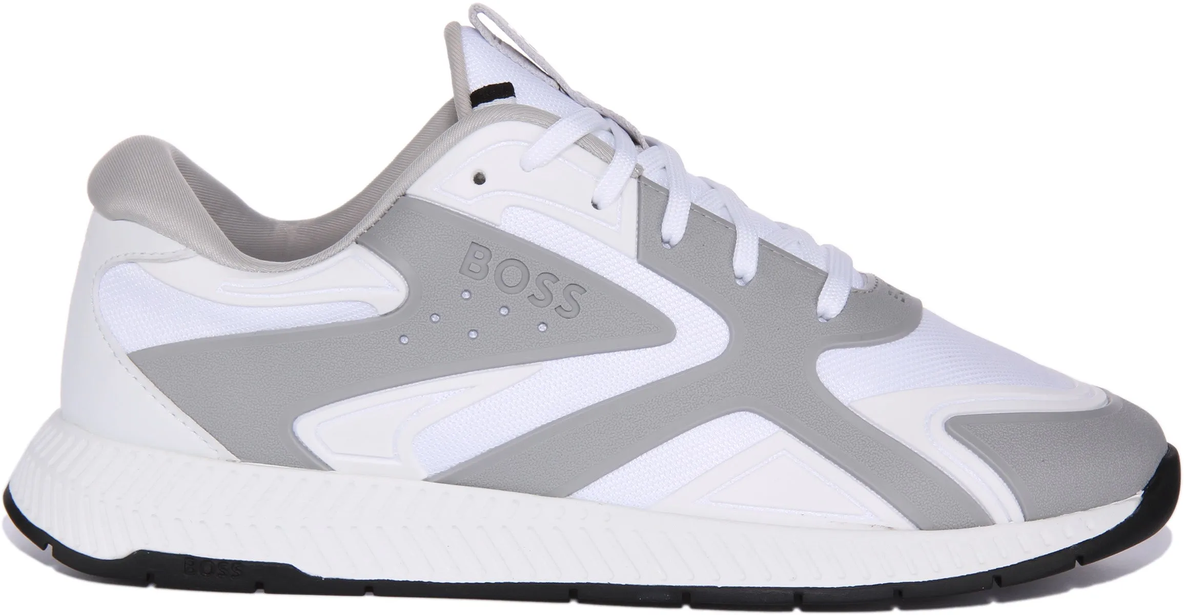 Boss Titanium Runner In White Grey For Men