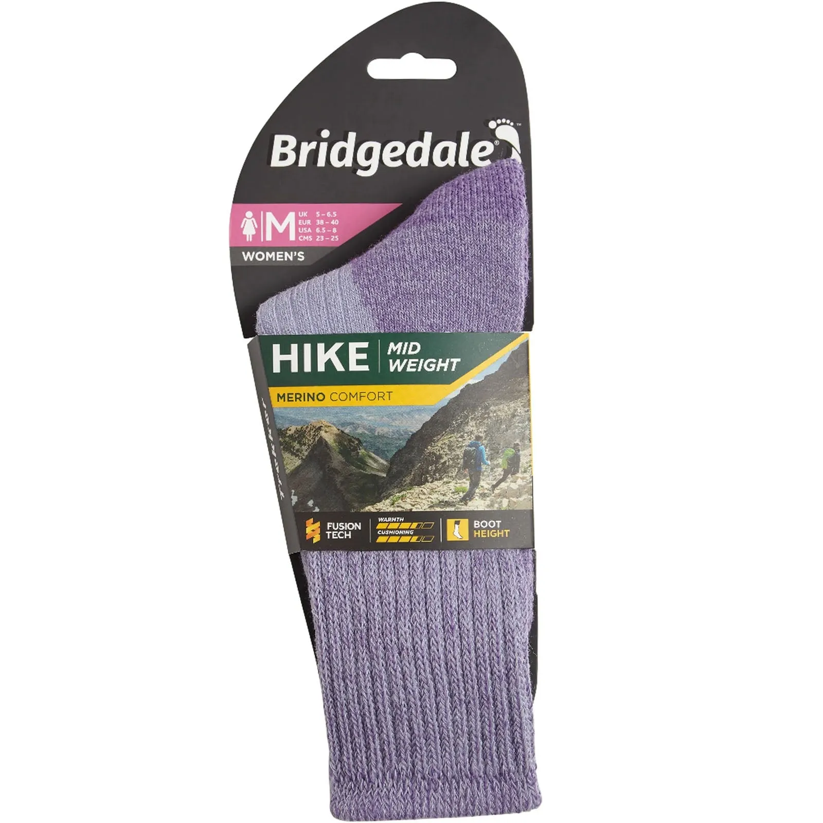 Bridgedale Womens Midweight Merino Comfort Walking Socks