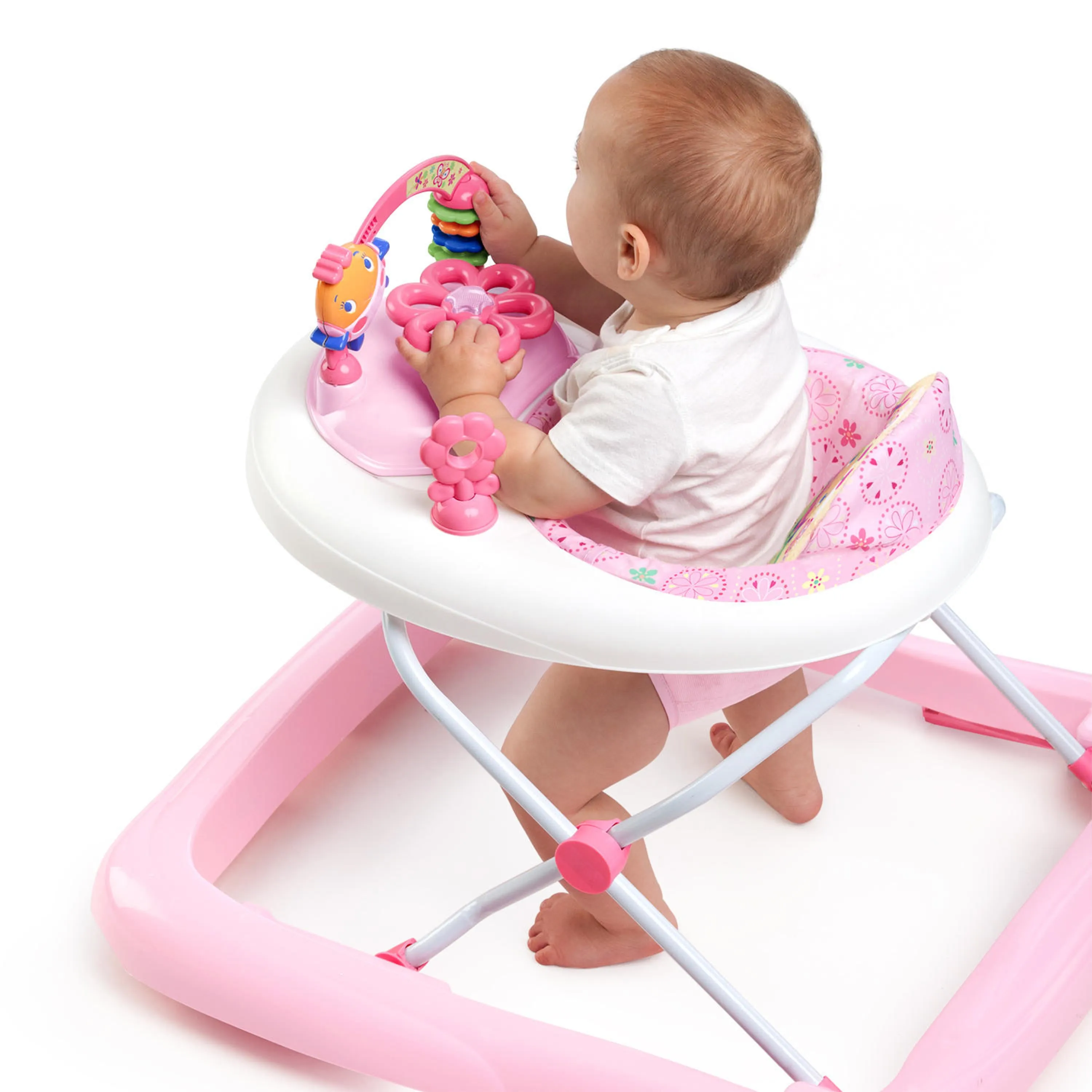 Bright Starts JuneBerry Walk-A-Bout Baby Walker with Easy Fold Frame