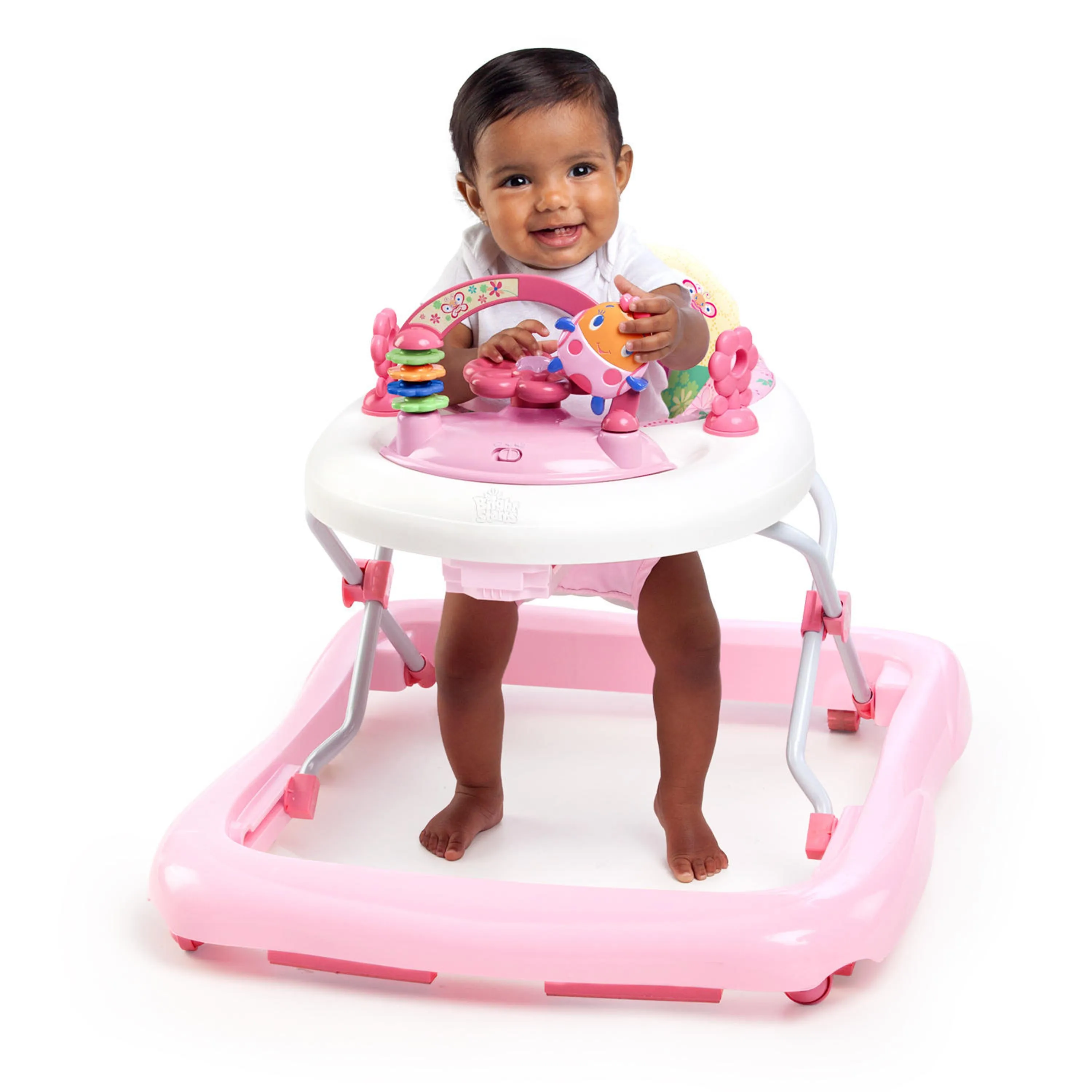 Bright Starts JuneBerry Walk-A-Bout Baby Walker with Easy Fold Frame