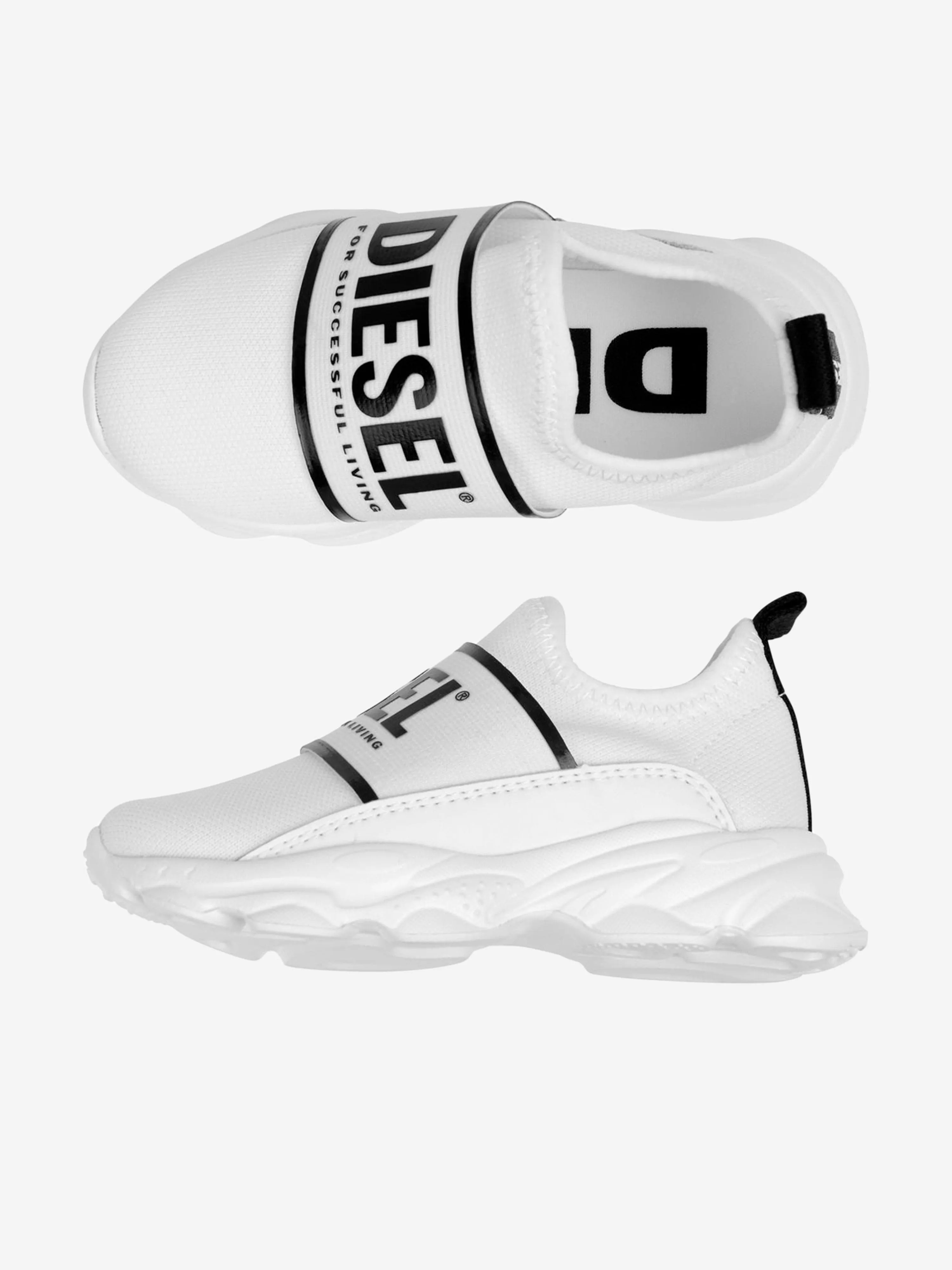 Diesel Boys Logo Slip On Trainers