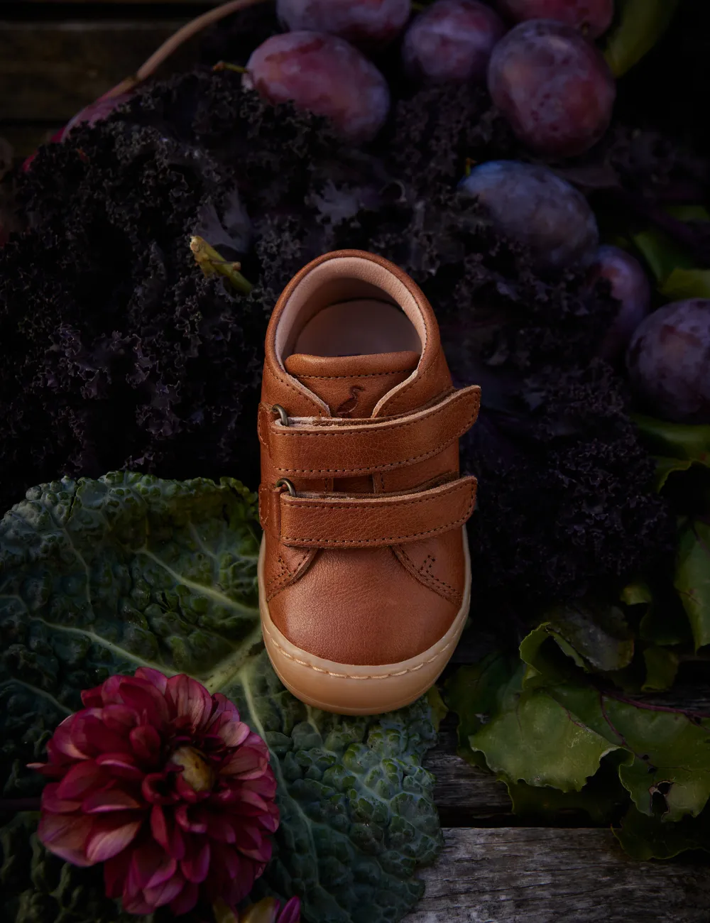 Everyday shoe Velcro - Cognac