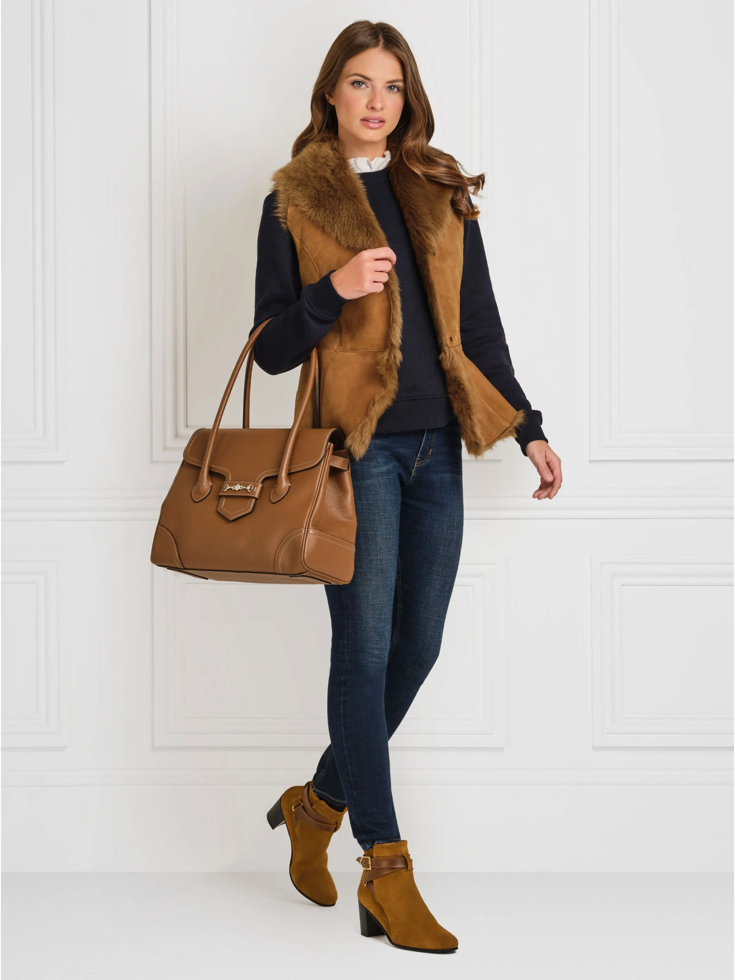 Fitzwilliam Tote  - Pebbled Tan Leather