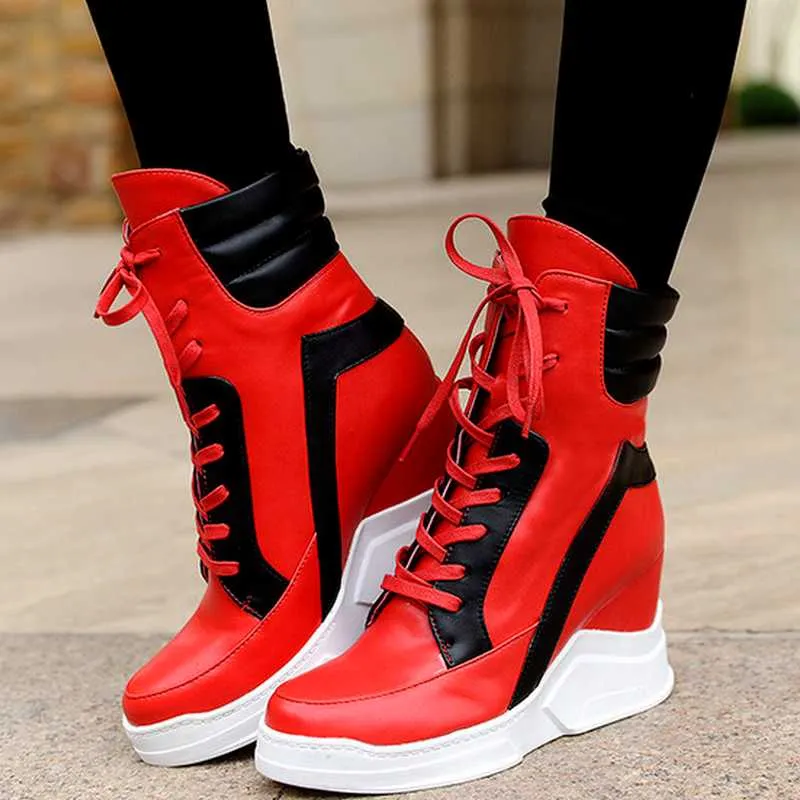 High Wedges Mixed colors Boots Winter