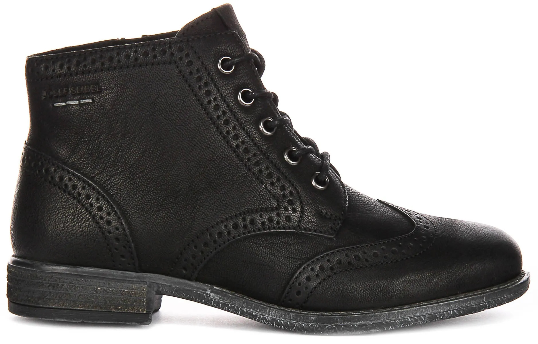 Josef Seibel Sienna 75 Brogue Boots In Black For Women