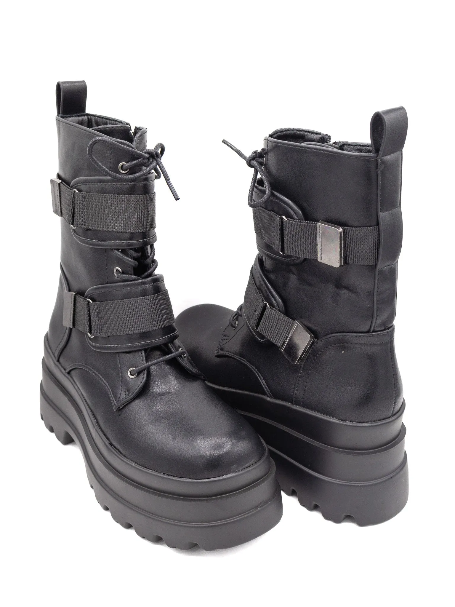 Lessi Strap Combat Boots