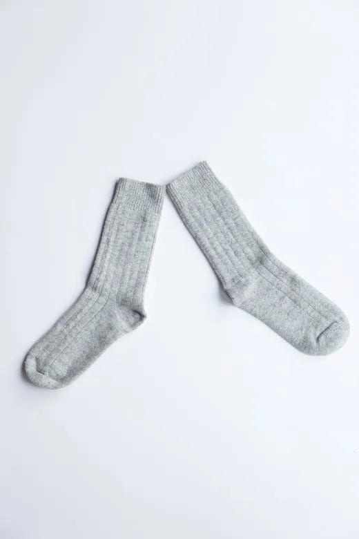 Light Grey Cashmere Socks