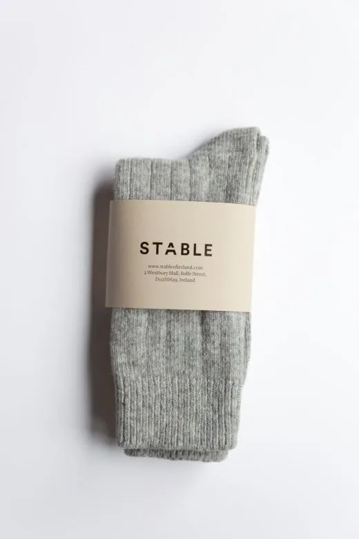 Light Grey Cashmere Socks