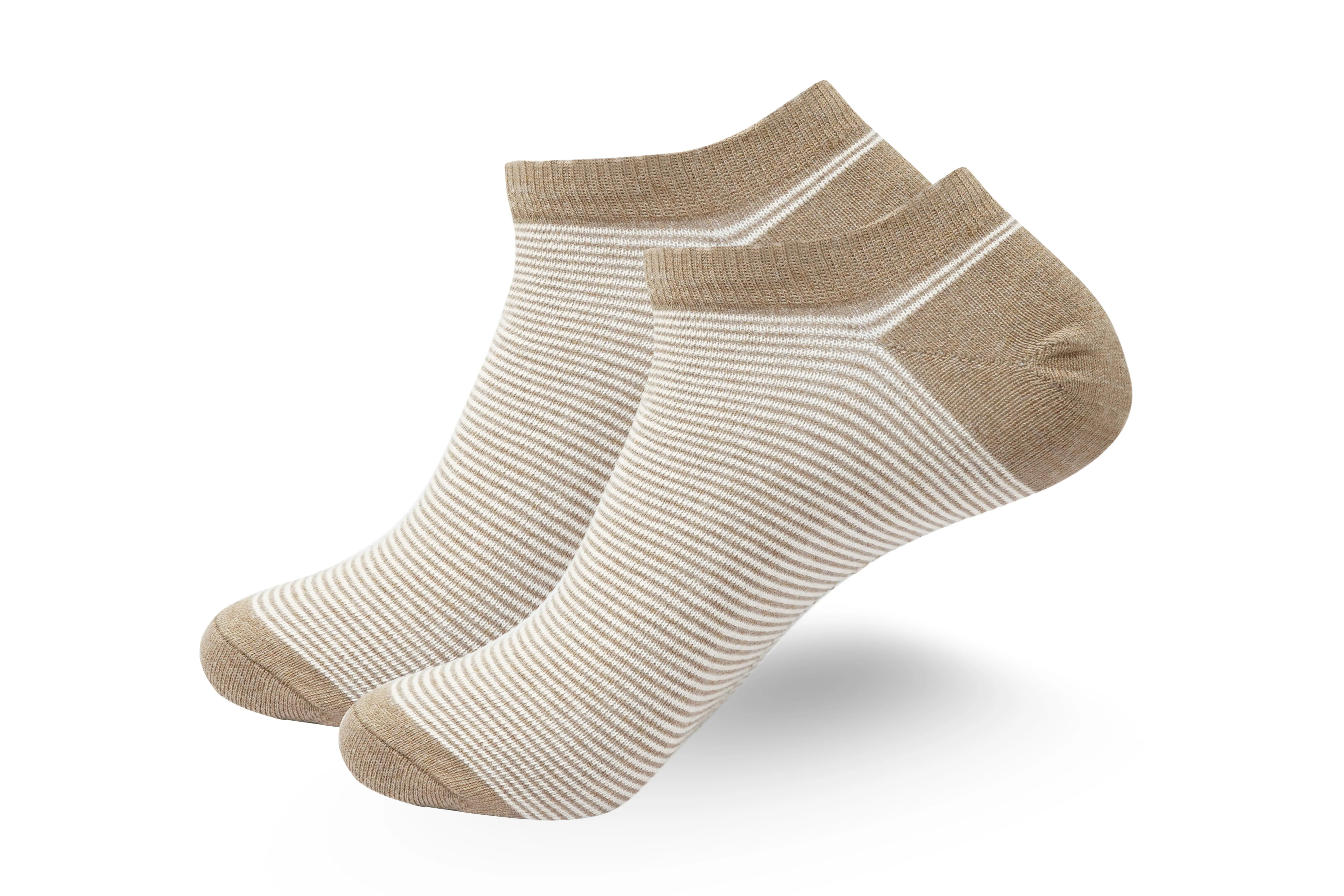 Men Striped Lowcut Ankle socks- Multicolor (6 Pair)