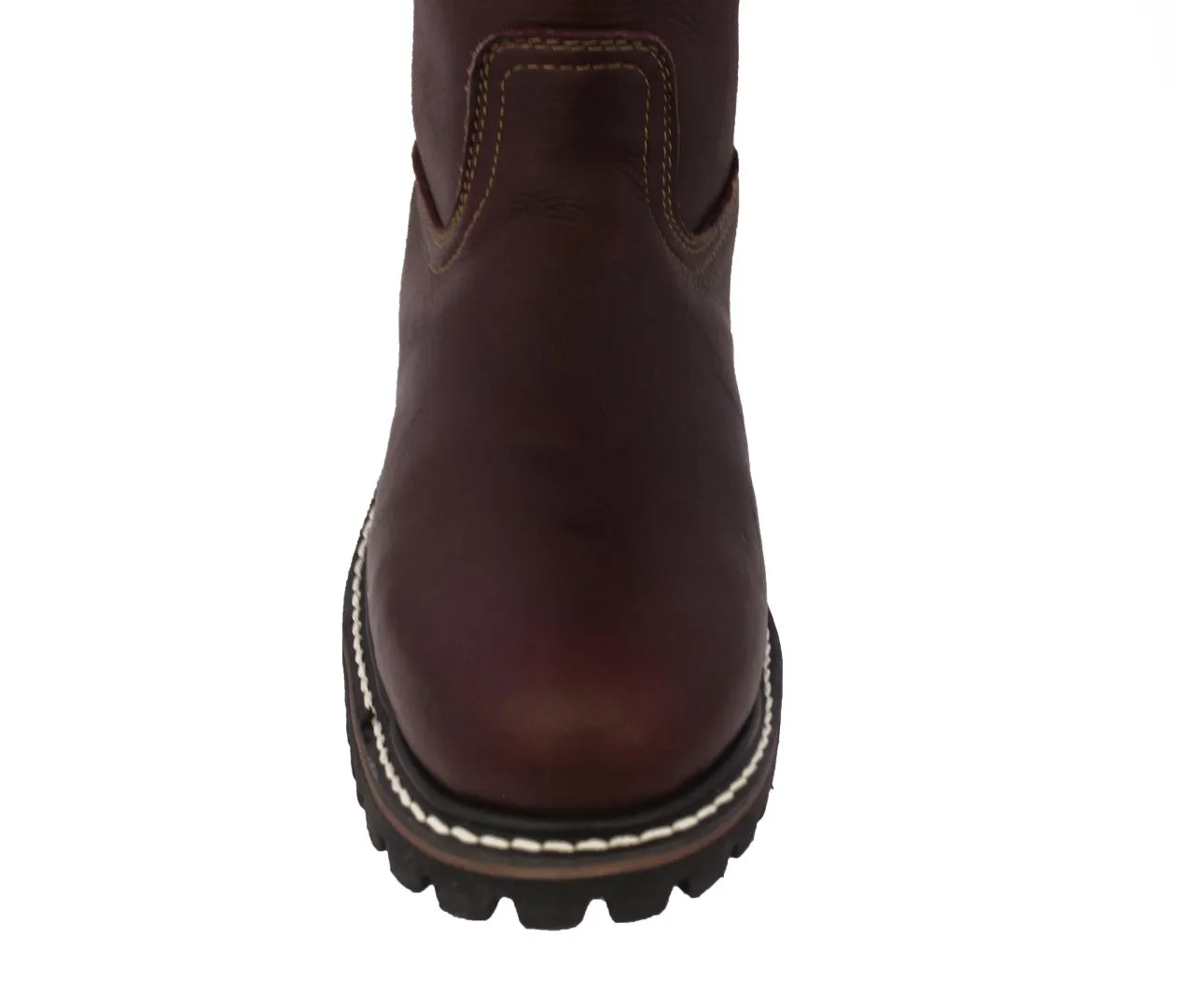 Mens 700TR3 Burgundy Work Style Leather Work Boots - Soft Toe