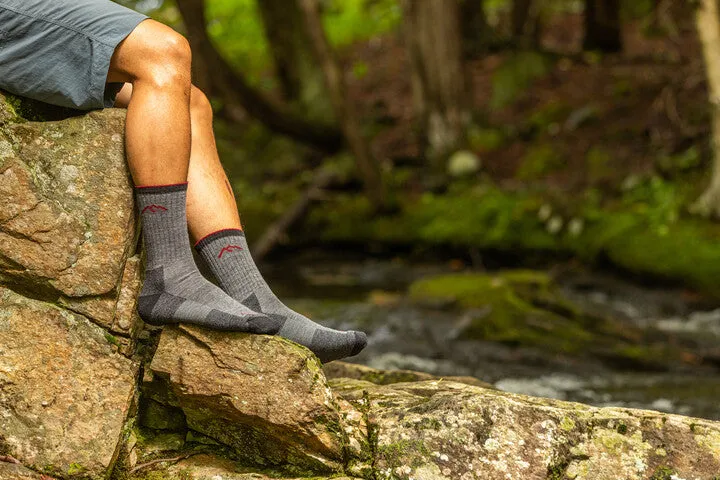 Men's Hiker Micro Crew Midweight Hiking Sock - Charcoal