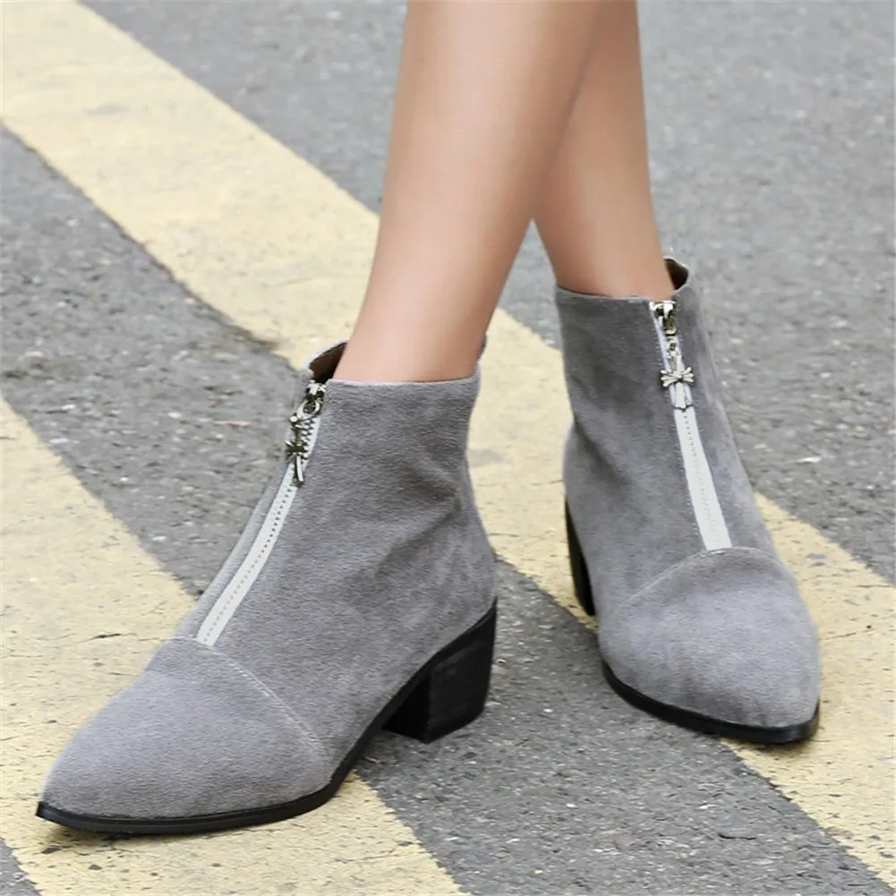 mid heels Ankle Chelsea boots