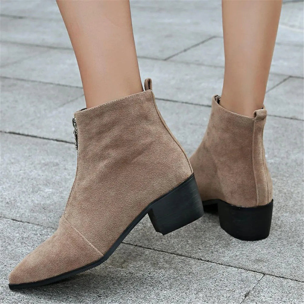 mid heels Ankle Chelsea boots