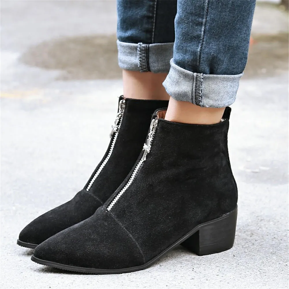 mid heels Ankle Chelsea boots