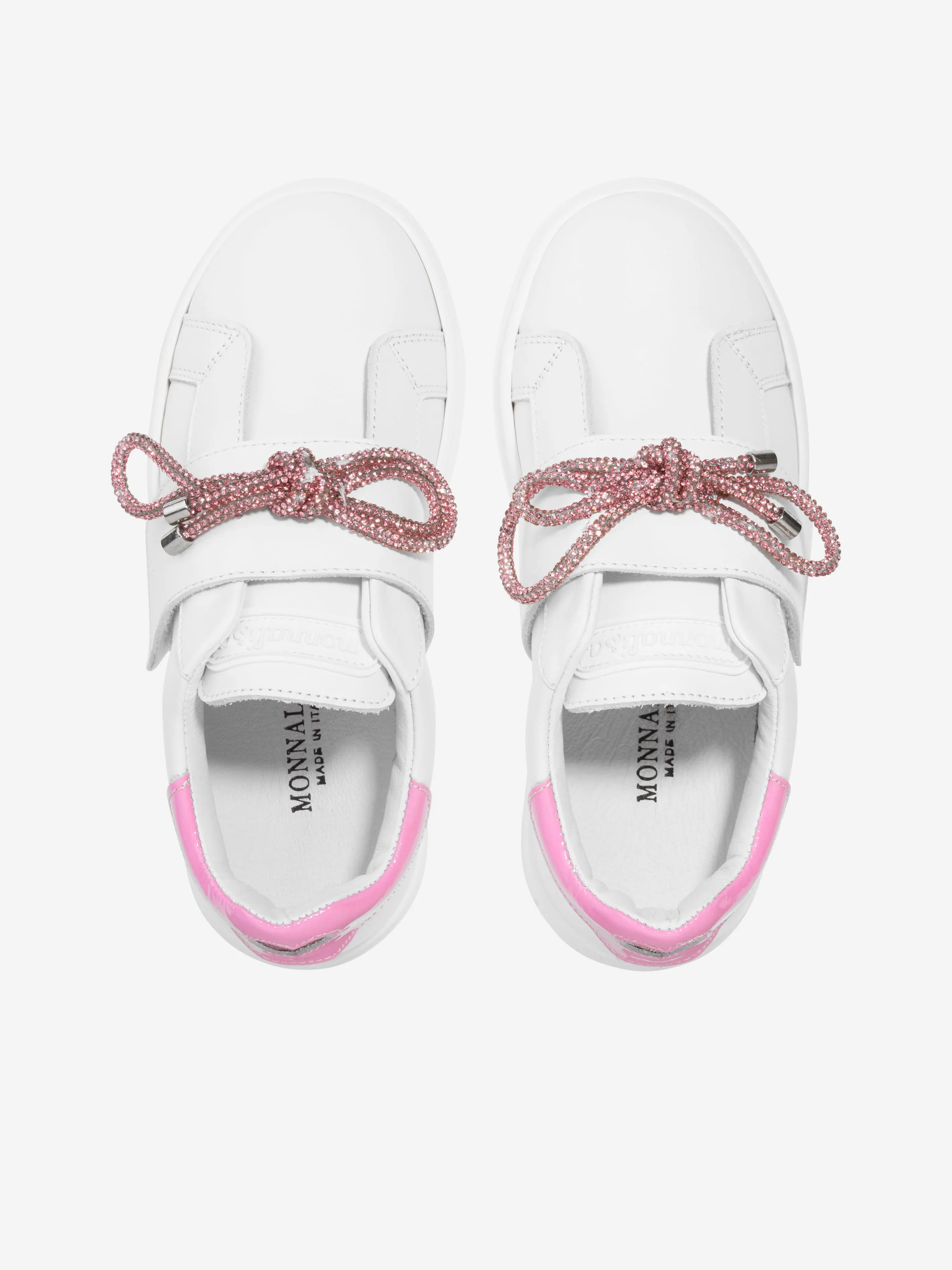 Monnalisa Girls Diamante Trainers in Pink