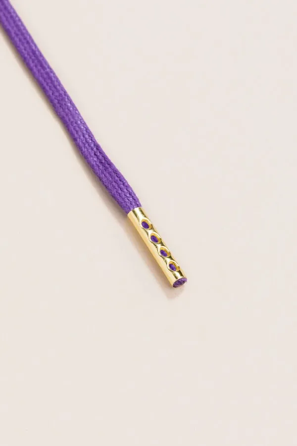 Purple | 4 mm Round Waxed Shoelaces