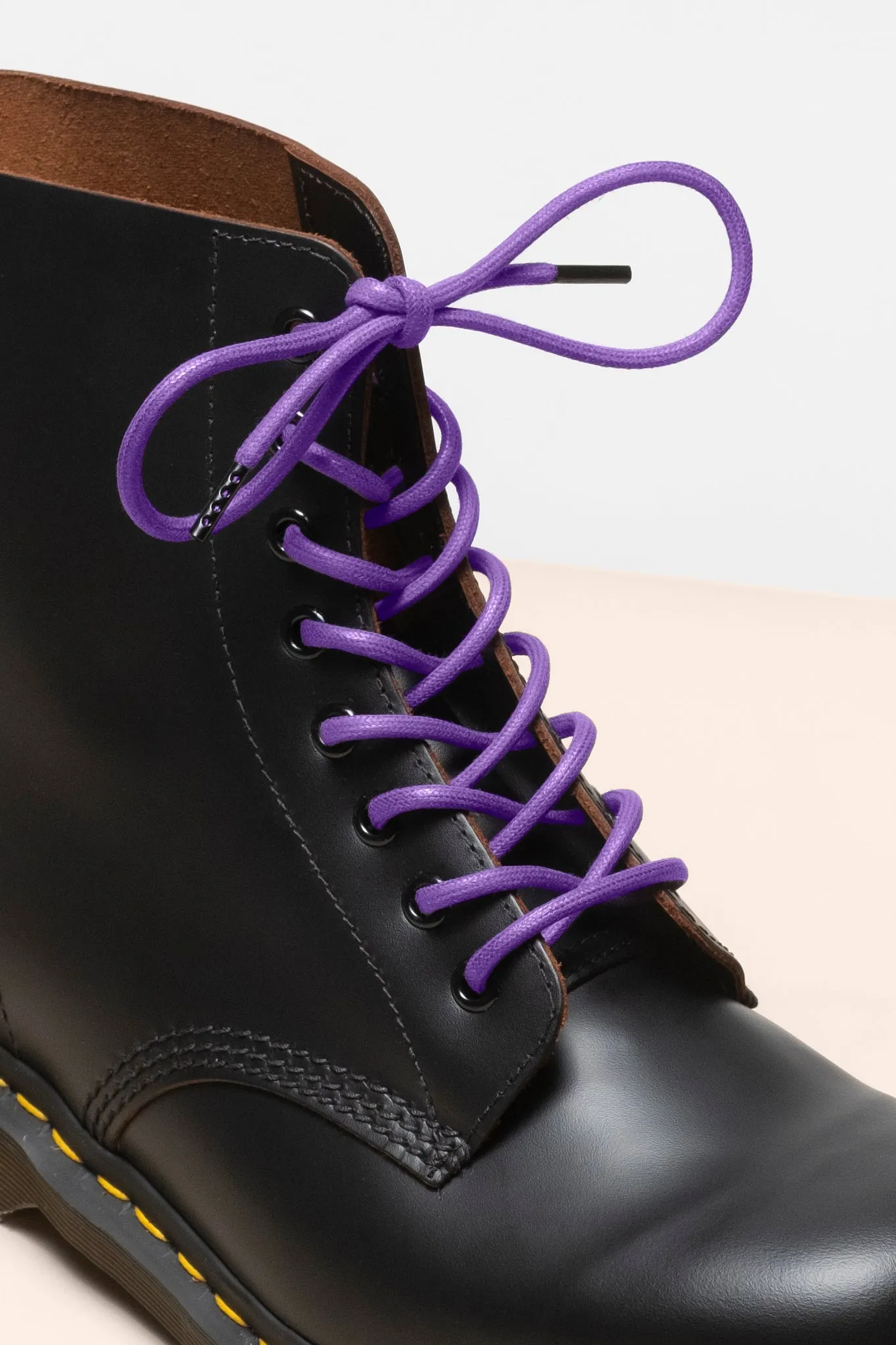 Purple | 4 mm Round Waxed Shoelaces