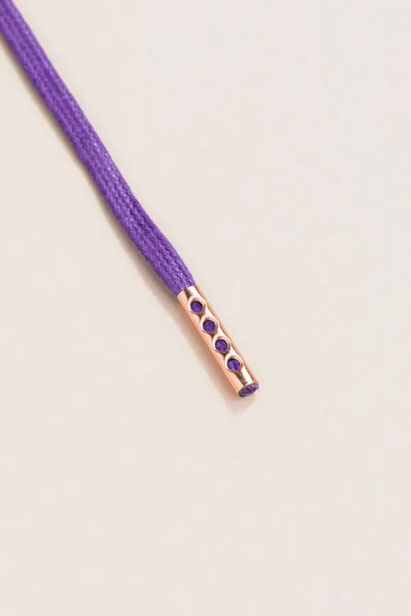 Purple | 4 mm Round Waxed Shoelaces