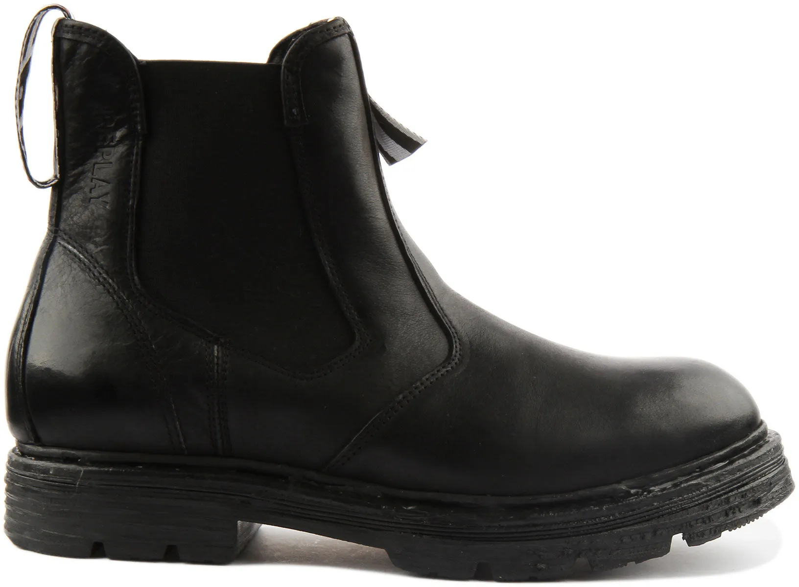 Replay Reserve Chelsea Boots In Black For Men