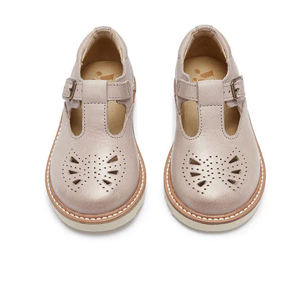 Rosie T-Bar Kids Shoe Mink Leather