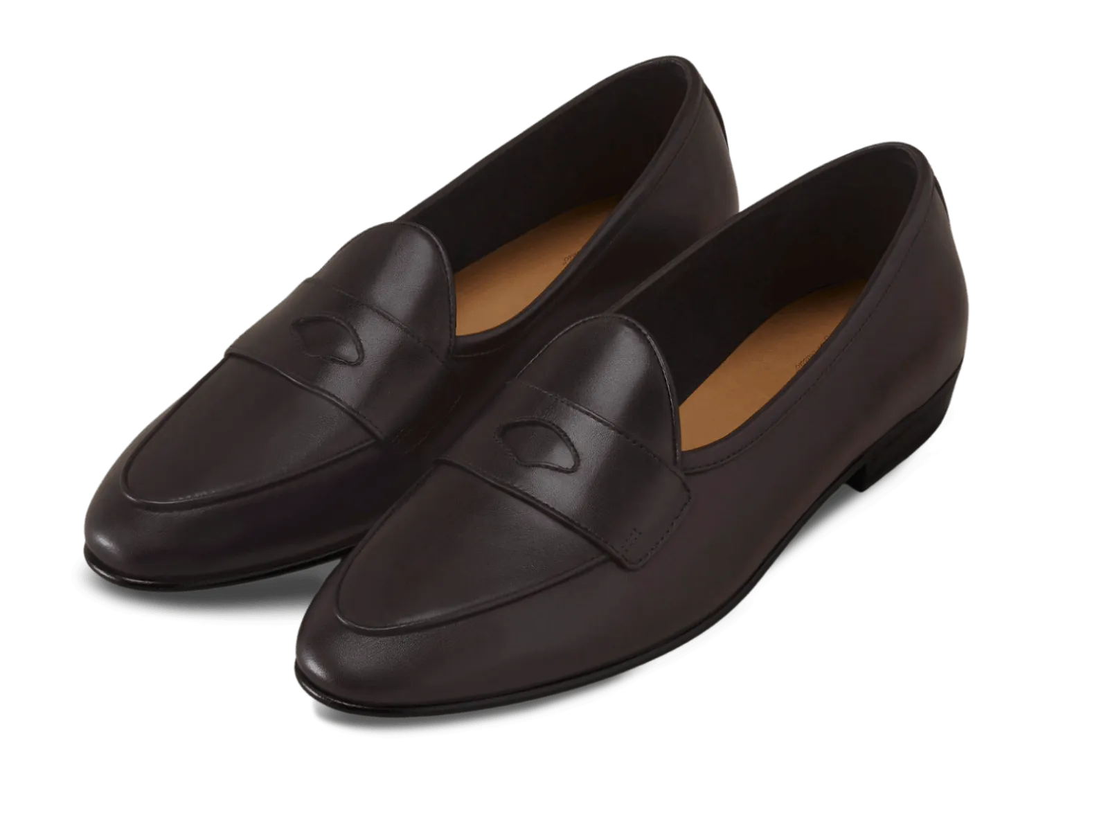 Sagan Classic Ginkgo Loafers in Dark Brown Drape Calf