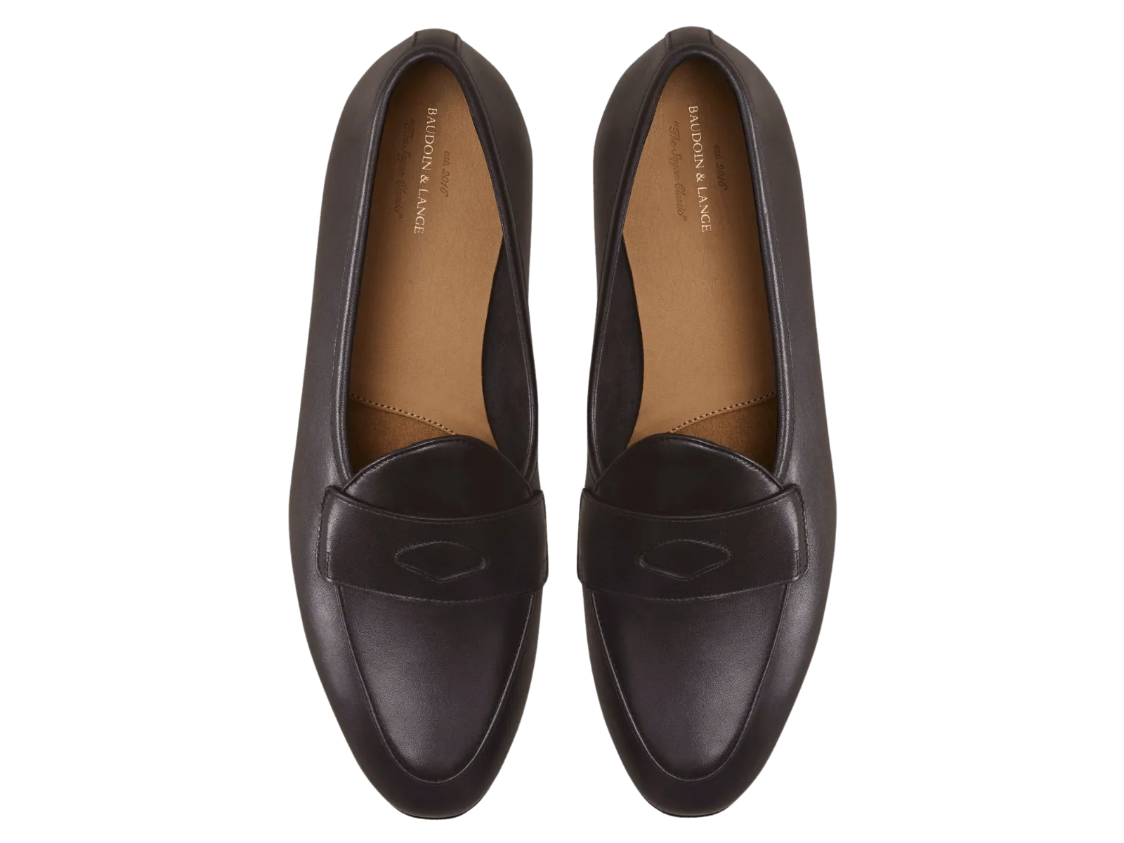 Sagan Classic Ginkgo Loafers in Dark Brown Drape Calf