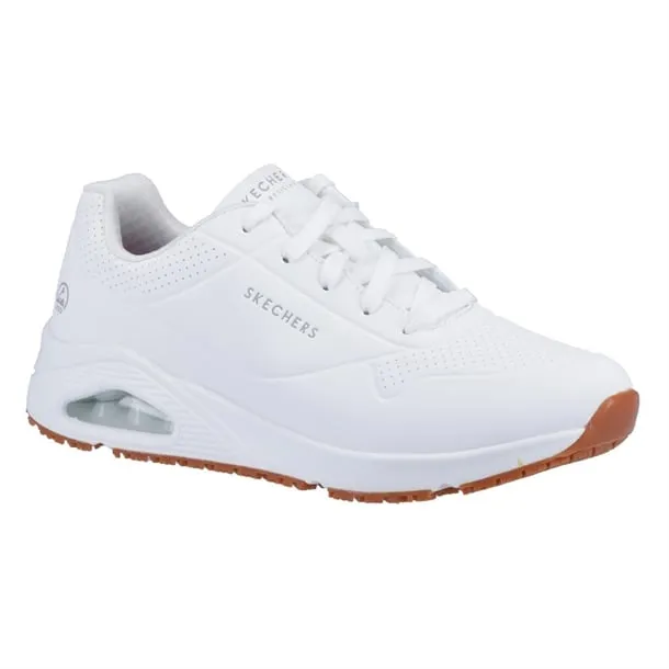 Skechers Mens UNO Slip Resistant Trainers 45 White - BA156-44