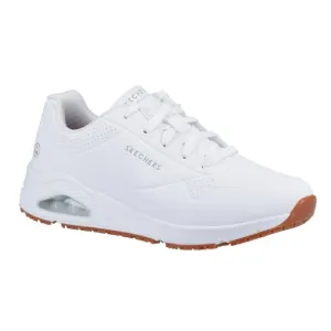 Skechers Womens UNO Slip Resistant Trainers 38 White - BA155-38