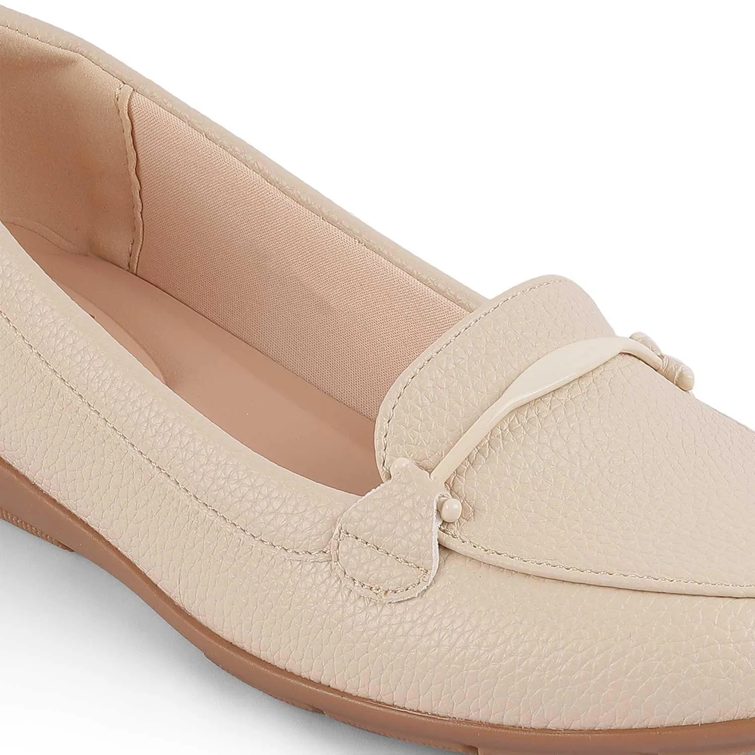 Tresmode Rujer Beige Women's Casual Loafers