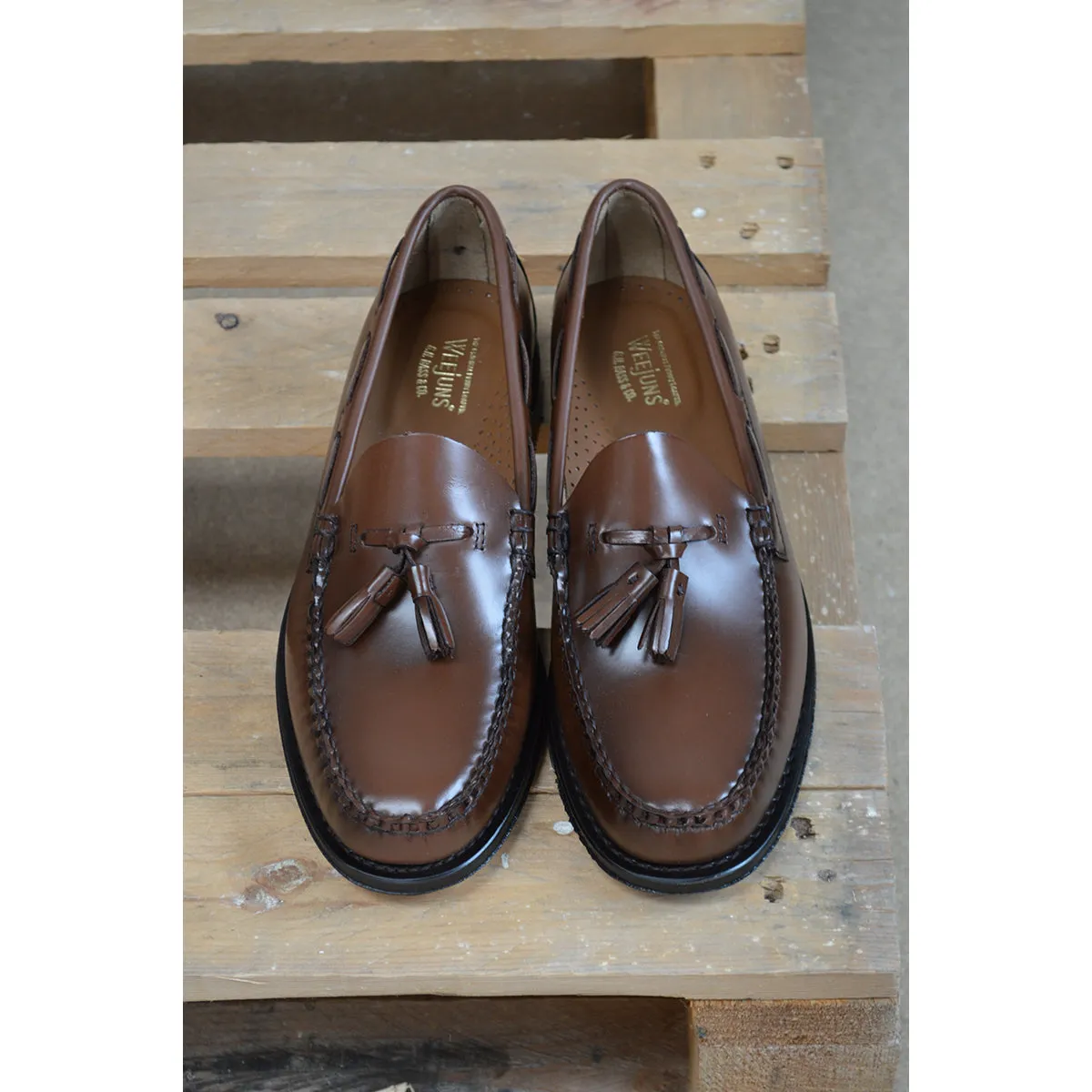 Weejuns Larkin Tassel Loafers Brown Leather