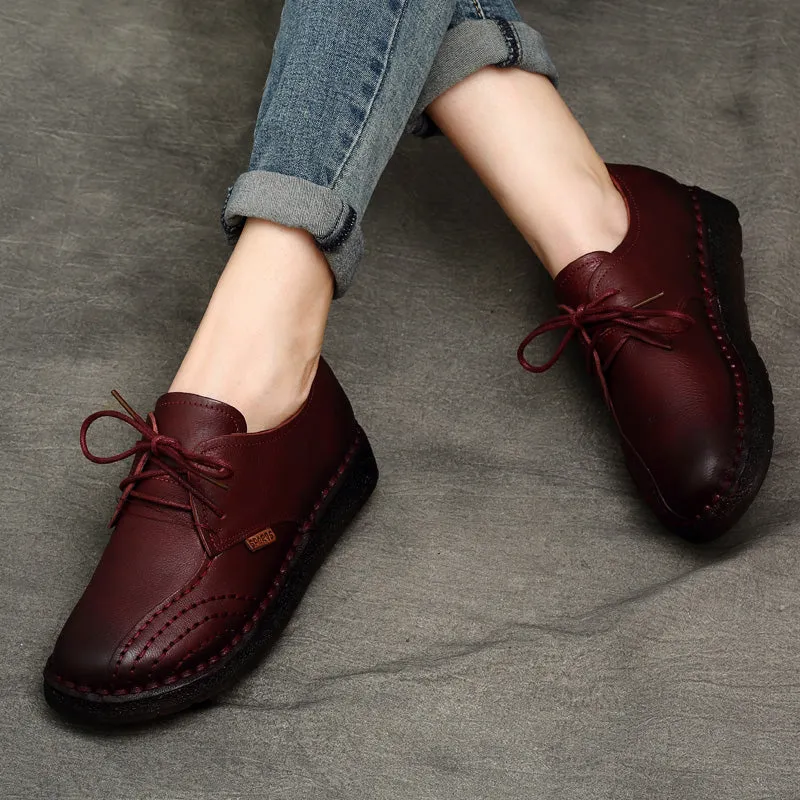 Women Handmade Oxfords Leather Shoes